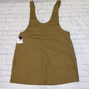 Arizona pinafore dress plus size- khaki